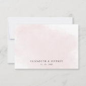 Elegante Boho Zomer Lente Blush Bloemen QR CODE RSVP Kaartje (Achterkant)