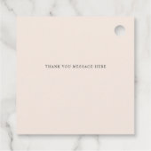 Elegante Boho Zomer Lente Ivoor Bloemen Bruiloft Bedankjes Labels (Achterkant)