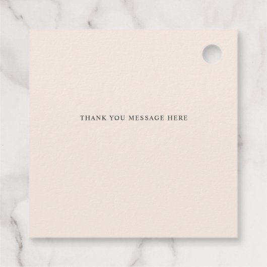 Elegante Boho Zomer Lente Ivoor Bloemen Bruiloft Bedankjes Labels (Achterkant)