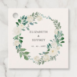 Elegante Boho Zomer Lente Ivoor Bloemen Bruiloft Bedankjes Labels