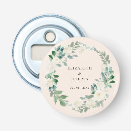 Elegante Boho Zomer Lente Ivoor Bloemen Bruiloft Button Flesopener