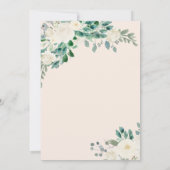 Elegante Boho Zomer Lente Ivoor Bloemen Bruiloft Kaart (Achterkant)