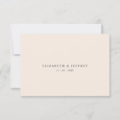 Elegante Boho Zomer Lente Ivoor Bloemen Bruiloft RSVP Kaartje (Achterkant)