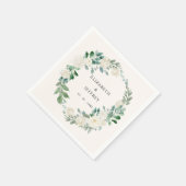 Elegante Boho Zomer Lente Ivoor Bloemen Bruiloft Servet (Hoek)