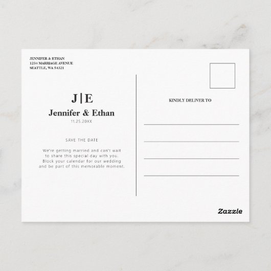 Elegante Boho Zonnebloem Botanische Save the Date Briefkaart (Achterkant)