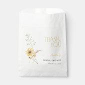 Elegante Boho Zonnebloem Dank u Vrijgezellenfeest Bedankzakje (Voorkant)