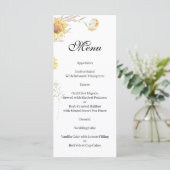 Elegante Boho zonnebloemen bloemenmenu Menu (Staand voorkant)