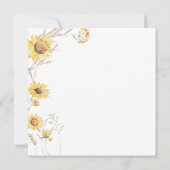 Elegante Boho zonnebloemen Save the Date uitnodigi (Achterkant)