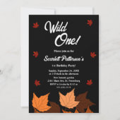 Elegante Boho zwart-witte Herfst 1e verjaardag Kaart (Voorkant)