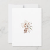 Elegante Bohoemische Bloemige Boho Bruiloftsdouche Kaart (Achterkant)