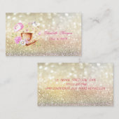 Elegante Bokeh Bakkerij Gereedschap Bloemen Visitekaartje (Voorkant / Achterkant)