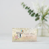 Elegante Bokeh Bloemenmixer Visitekaartje (Staand voorkant)