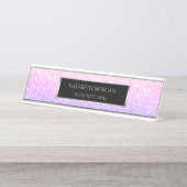 Elegante Bokeh Frame Bureau Naambordje (Voorkant)