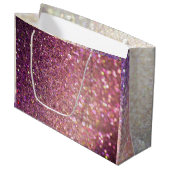 Elegante Bokeh Glitter Kerstmis Groot Cadeauzakje (Voorkant Gekanteld)