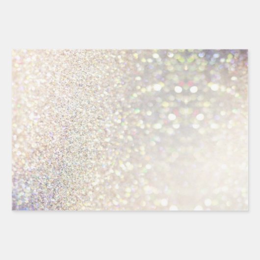 Elegante Bokeh Glitter Kerstmis Inpakpapier Vel (Voorkant 3)