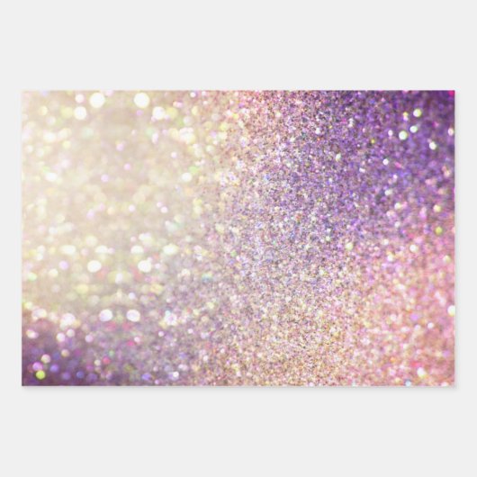 Elegante Bokeh Glitter Kerstmis Inpakpapier Vel (Voorkant 2)