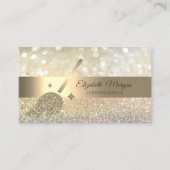 Elegante Bokeh Gold Glitter bezem Visitekaartje (Voorkant)