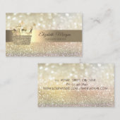 Elegante Bokeh Gold Glitter Schoonmaakmiddelen Visitekaartje (Voorkant / Achterkant)