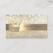 Elegante Bokeh Gold Glitter Schoonmaakmiddelen Visitekaartje (Voorkant)