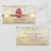 Elegante Bokeh Goud, Cupcake Visitekaartje (Voorkant / Achterkant)