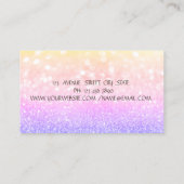 Elegante Bokeh Gouden Streep Lotus Bloem Visitekaartje (Achterkant)