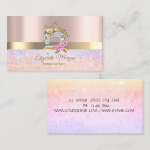 Elegante Bokeh gouden streep, naaimachine kat Visitekaartje