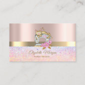 Elegante Bokeh gouden streep, naaimachine kat Visitekaartje (Voorkant)