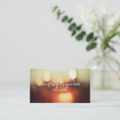 Elegante bokeh lampen visitekaartje (Staand voorkant)