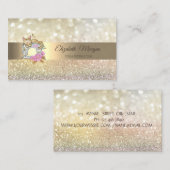 Elegante Bokeh naaimachine Cat Visitekaartje (Voorkant / Achterkant)