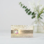 Elegante Bokeh Naaimachine Kat Visitekaartje (Staand voorkant)