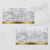 Elegante Bokeh nepschitterrand van goud Visitekaartje (Voorkant / Achterkant)