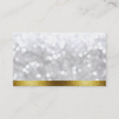 Elegante Bokeh nepschitterrand van goud Visitekaartje (Achterkant)