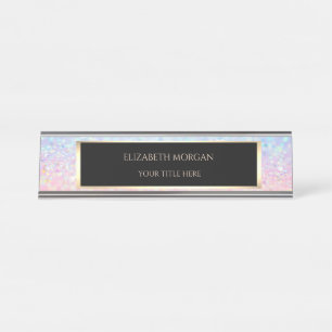 Elegante Bokeh Ombre Lijst Bureau Naambordje