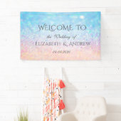 Elegante Bokeh Ombre Trouwbanner Spandoek (Insitu)