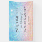 Elegante Bokeh Ombre Trouwbanner Spandoek (Verticaal)