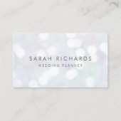 Elegante Bokeh Pattern Event Planner Visitekaartje (Voorkant)