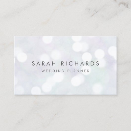 Elegante Bokeh Pattern Event Planner Visitekaartje (Voorkant)