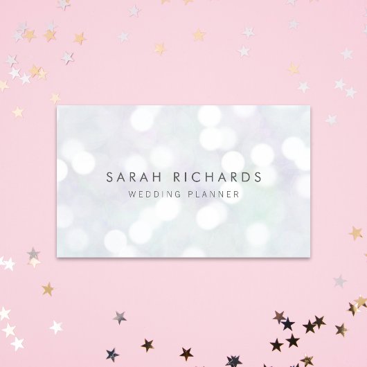 Elegante Bokeh Pattern Event Planner Visitekaartje