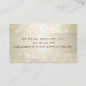 Elegante bokeh, streep, bloemenretro mixer visitekaartje (Achterkant)