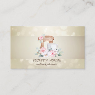 Elegante Bokeh, Streep, Mixer Bloemen Visitekaartje