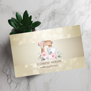 Elegante Bokeh, Streep, Mixer Bloemen Visitekaartje