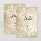 Elegante Bokeh Tafelkaart Kaart (Voorkant / Achterkant)