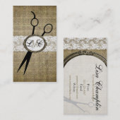 elegante bolap en haarstylist visitekaartje (Voorkant / Achterkant)