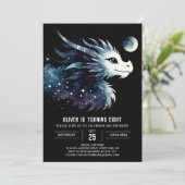 Elegante Bold Dragon verjaardag Kaart (Staand voorkant)