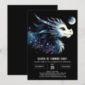 Elegante Bold Dragon verjaardag Kaart (Voorkant / Achterkant)