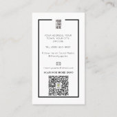 Elegante bold Kleurrijke Artistieke muziekleraar Visitekaartje (Achterkant)