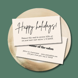 Elegante Bold Pastel Holiday Salon Coupon