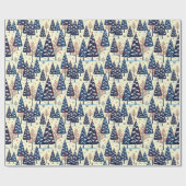 Elegante Bomen Cadeaupapier (Vlak)