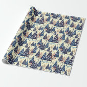 Elegante Bomen Cadeaupapier (Uitgerold)