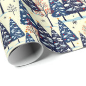Elegante Bomen Cadeaupapier (Rol Hoek)